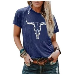 BoHo cow skull T-shirt